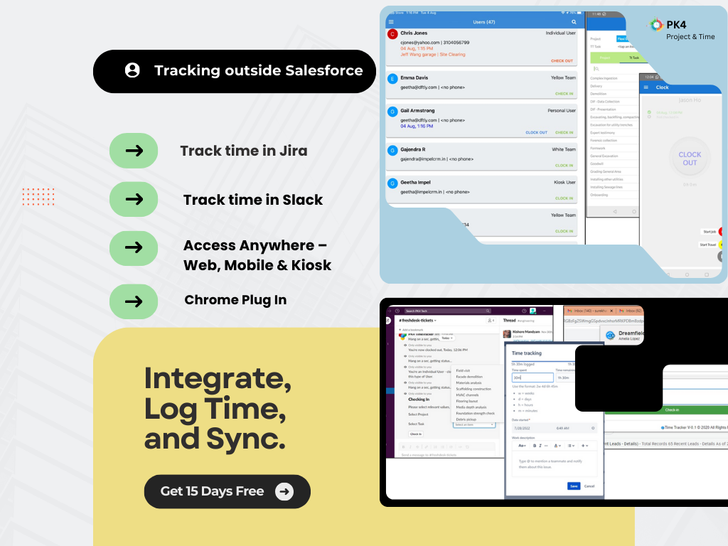 PK4 Projects & Time — Native Salesforce Time Tracking and Project Management. Track time on a mobile app, web app, Chrome, Jira, Slack. Full PSA solution from Planning to invoicing. Manage Projects, Improve resource utilization, profitability. | Salesforce AgentExchange screenshot 14