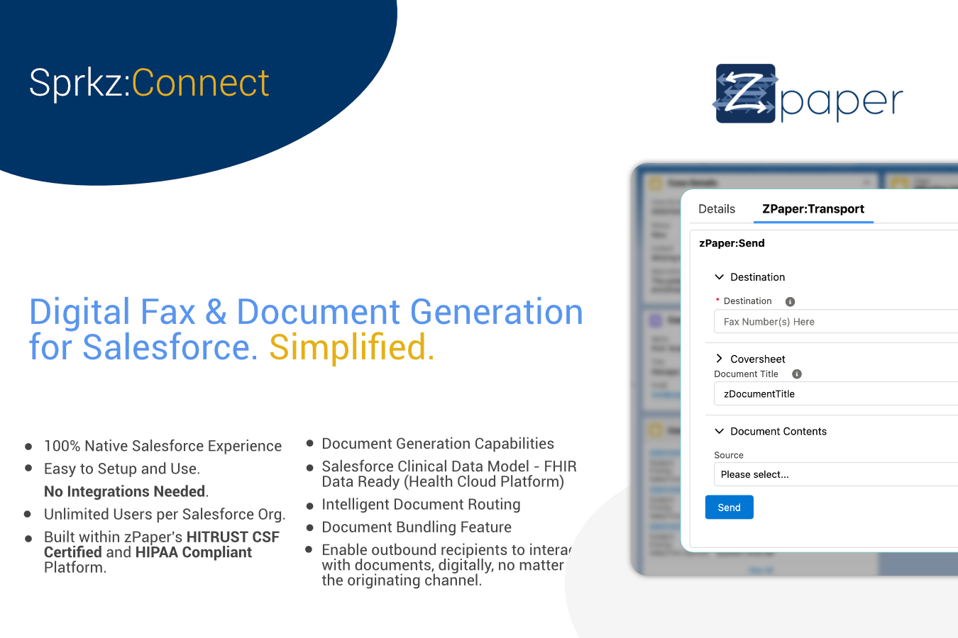 Sprkz:Connect | Fax and Document Generation for Salesforce