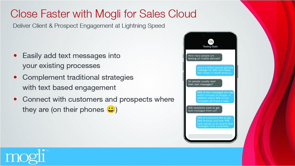 Engage clients and prospects to close deals at lightning speed by harnessing the power of SMS.