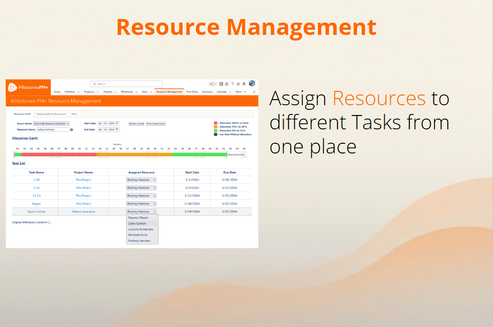 Resource Management for users and contacts: skill labeling, team designations