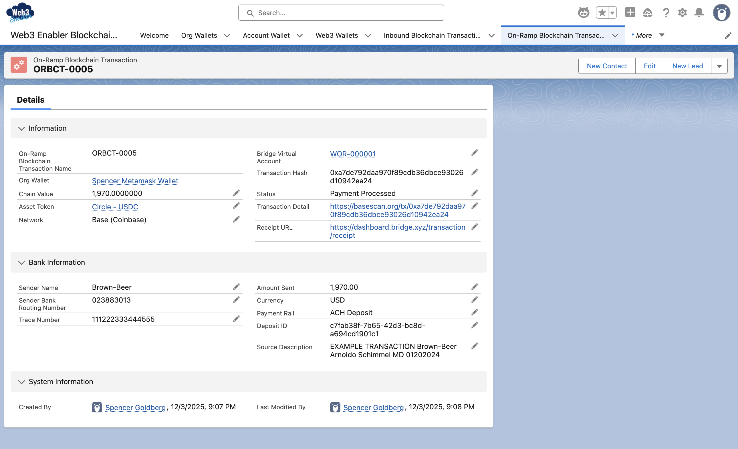Send and Accept USDC, USDT, XRP, BTC in Salesforce | Salesforce AppExchange