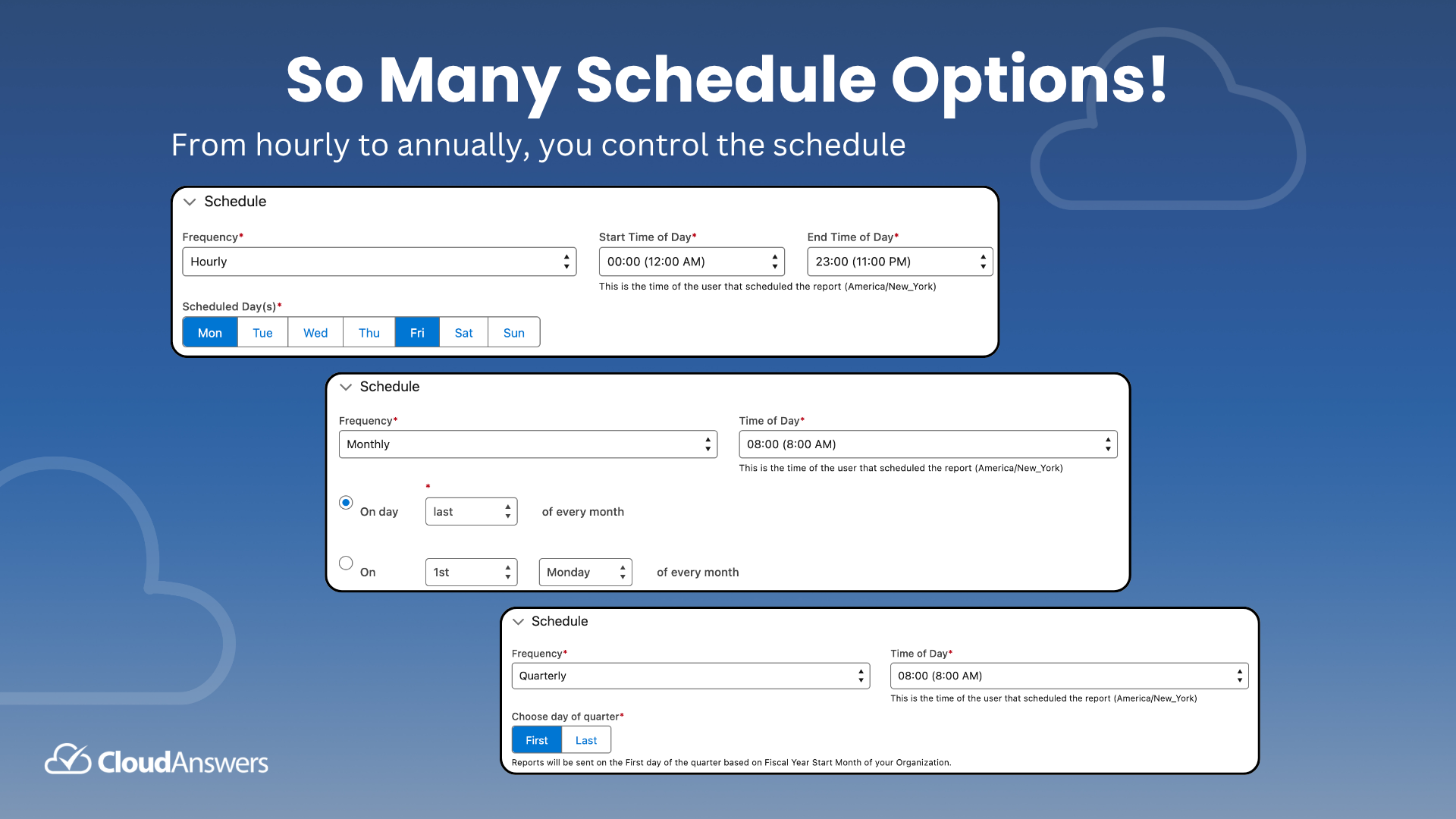 Flexible schedules