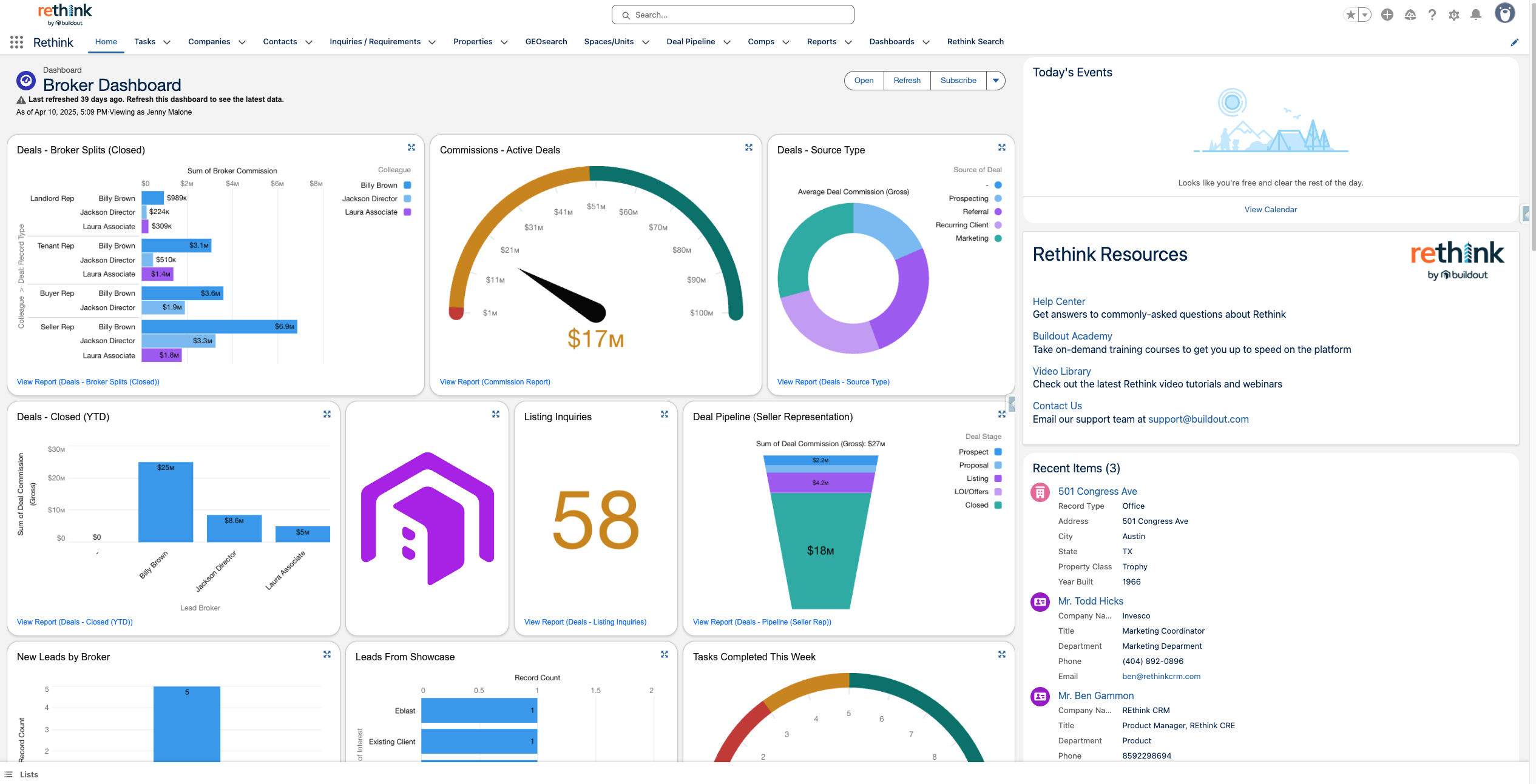 Stop tracking your data in spreadsheets. REthink allows you to streamline your CRE in one platform.