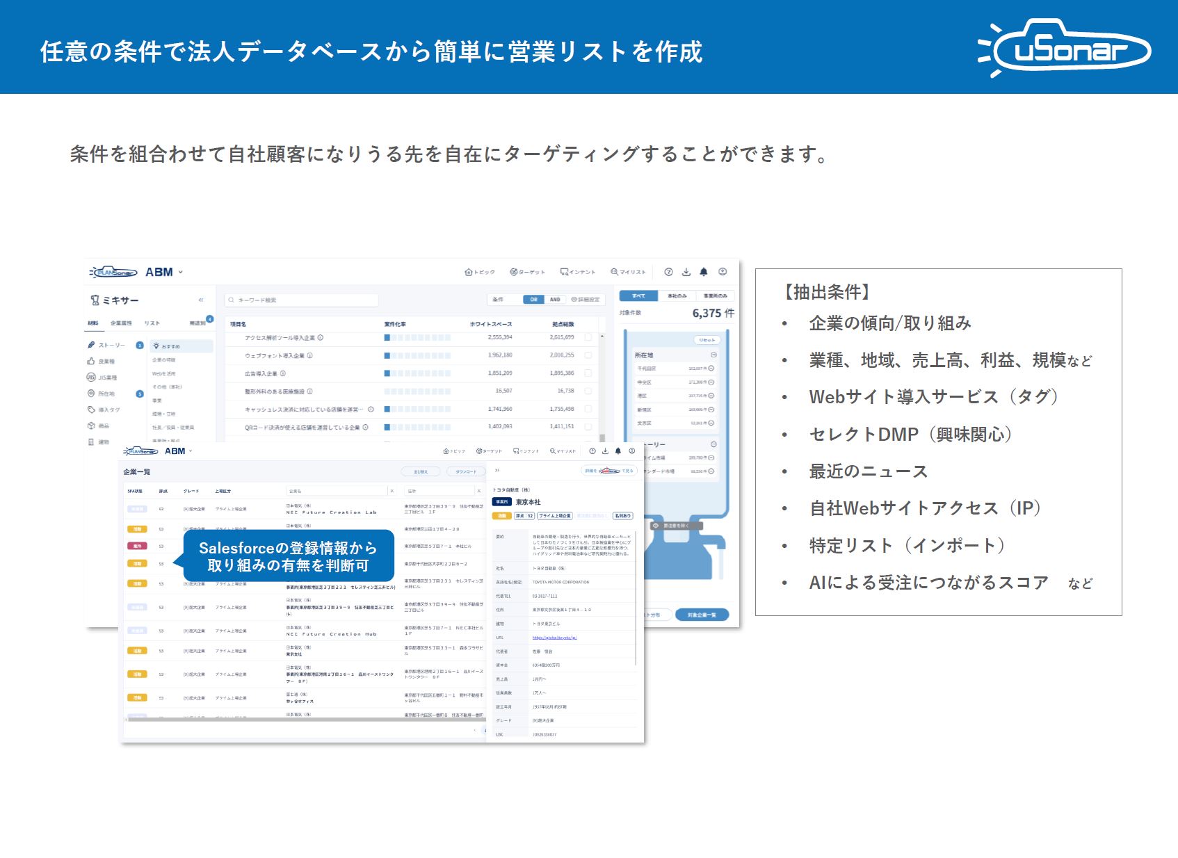 営業成果を最大化するSalesforceの顧客データ活用｜uSonar