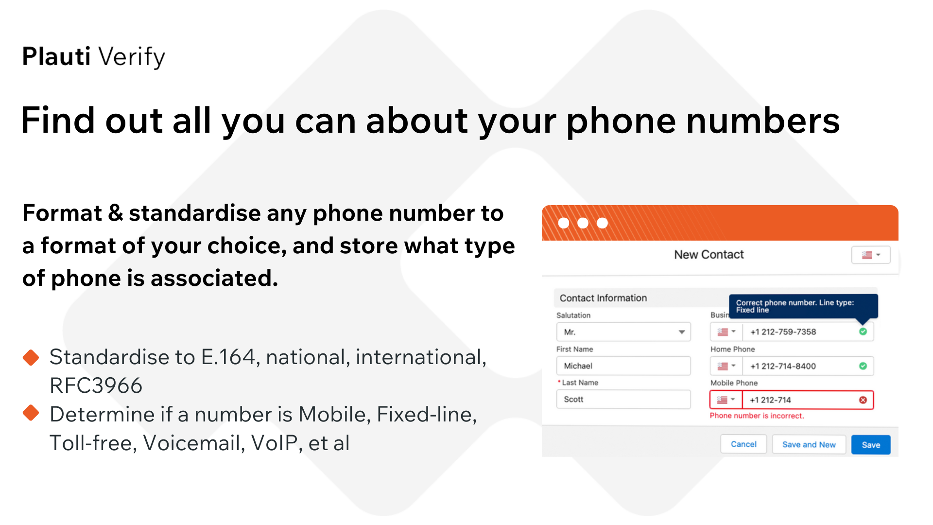 Plauti Verify for Salesforce: Email, Phone Number and