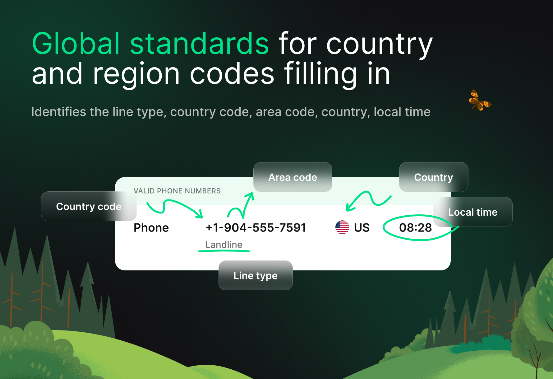 CheckMyNumber | Identifie number types, maps carriers and time zones
