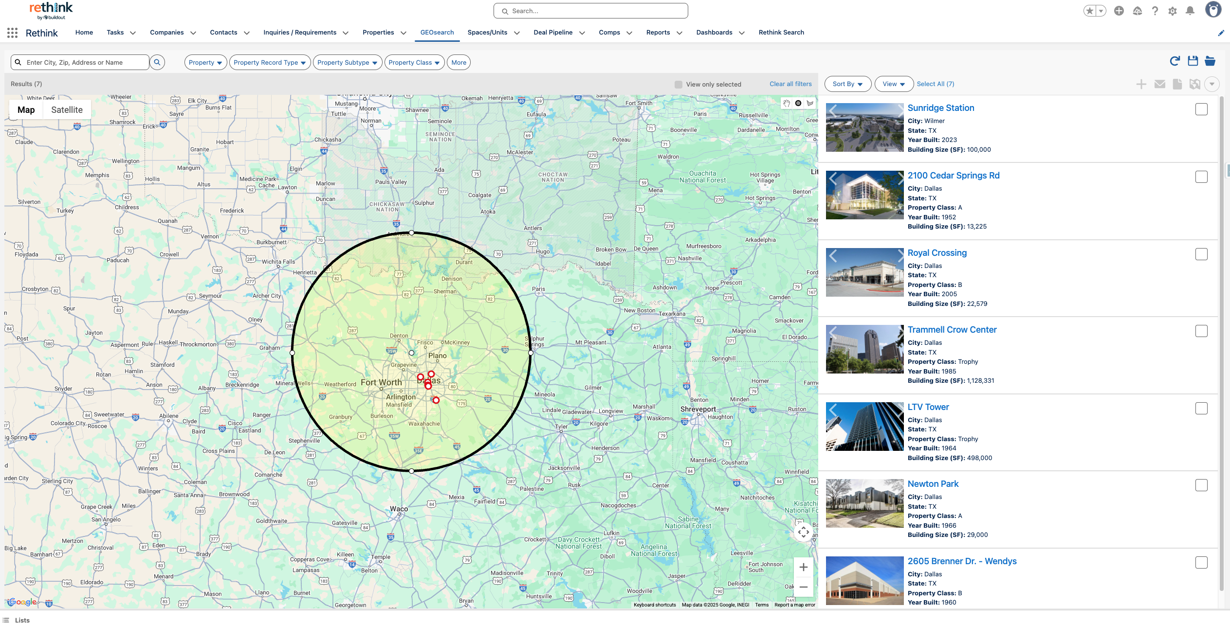 GEOsearch allows you to quickly visualize and search your records on a map view