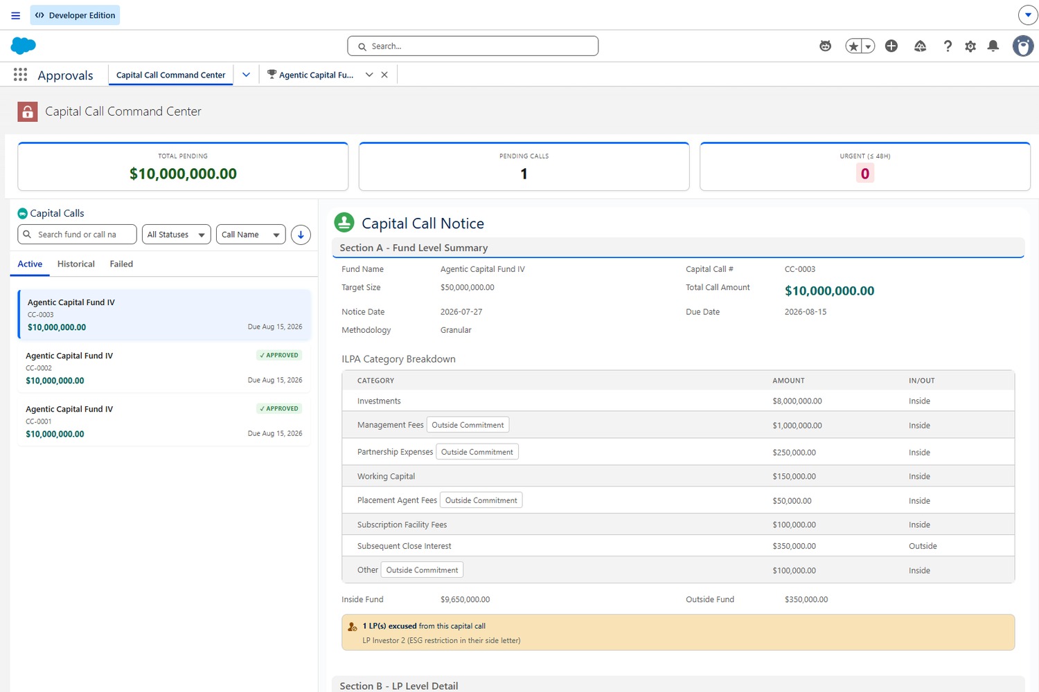 Capital Call Automation for PE & VC | ILPA Compliance | Salesforce AgentExchange screenshot 6