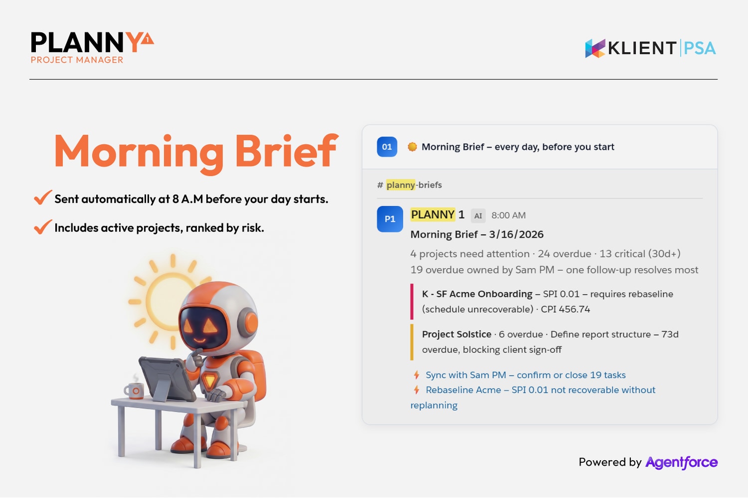 PLANNY1: Agentforce Agent for Project Briefs & Task Updates | Salesforce AgentExchange screenshot 5