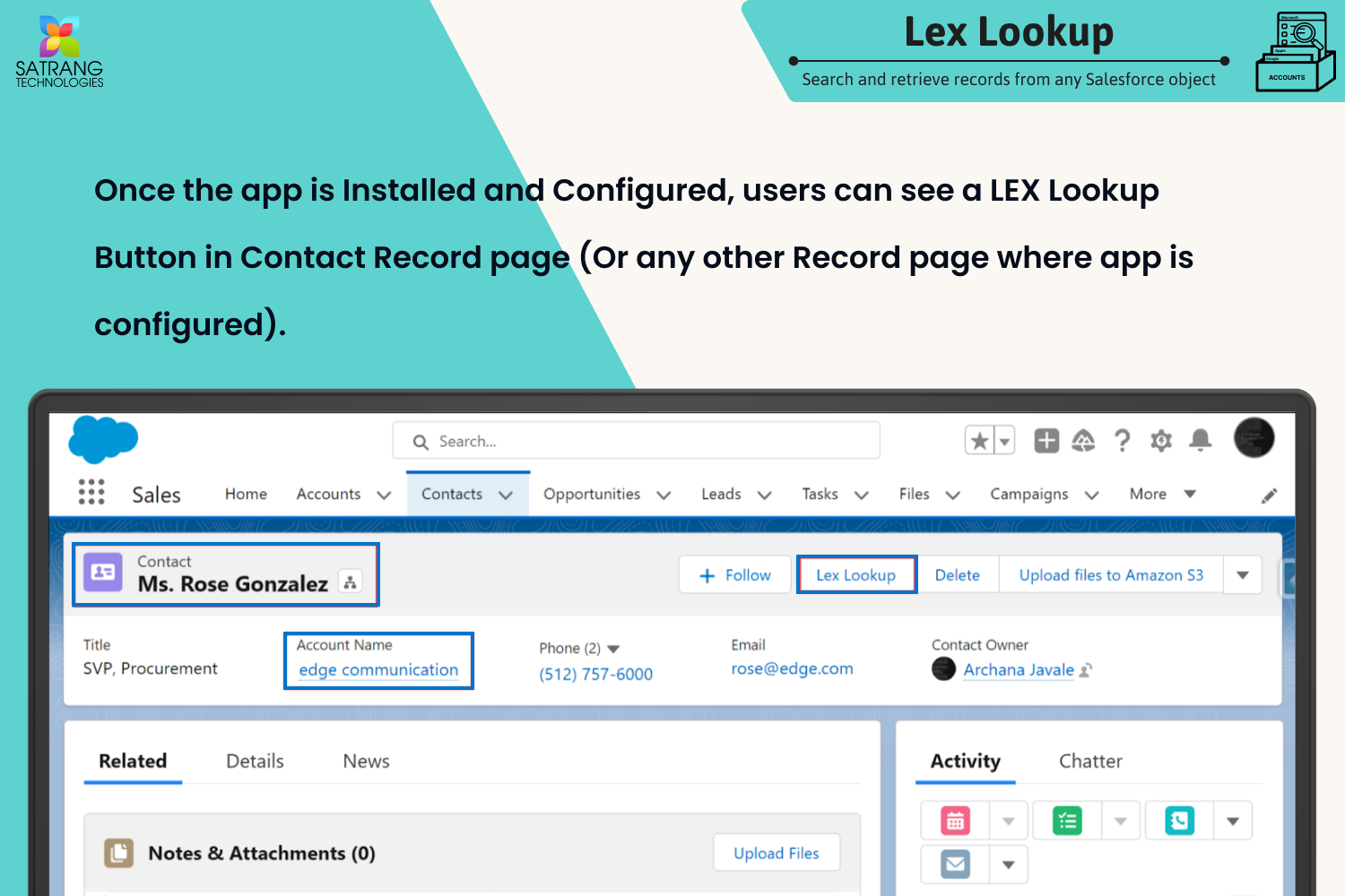 Add Lex Lookup Button on record page