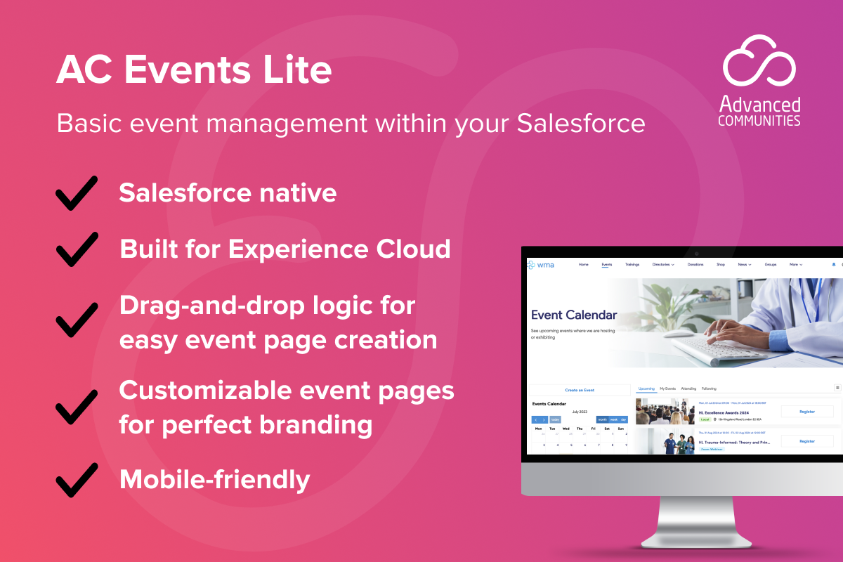 AC Events Lite for Experience Cloud: The Free Event Management Solution   Salesforce AppExchange