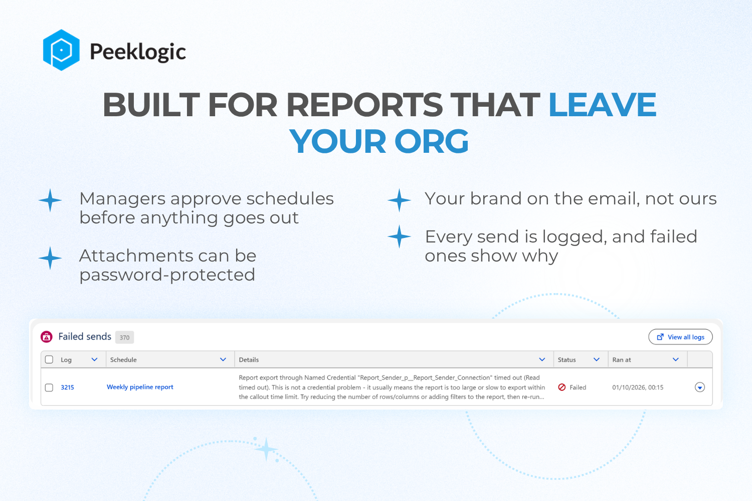 Peeklogic Report Sender Super Flexible Scheduling