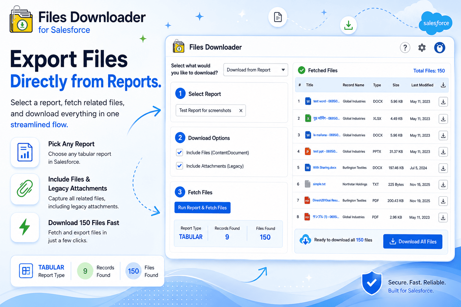 Export Files & Attachments Directly from Salesforce Reports in Bulk