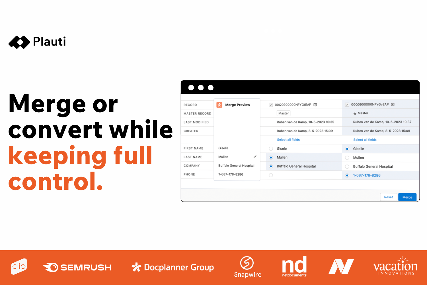 Merge or convert duplicates in batch.