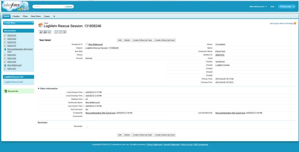 LogMeIn Rescue Support for Salesforce - LogMeIn, Inc. - AppExchange