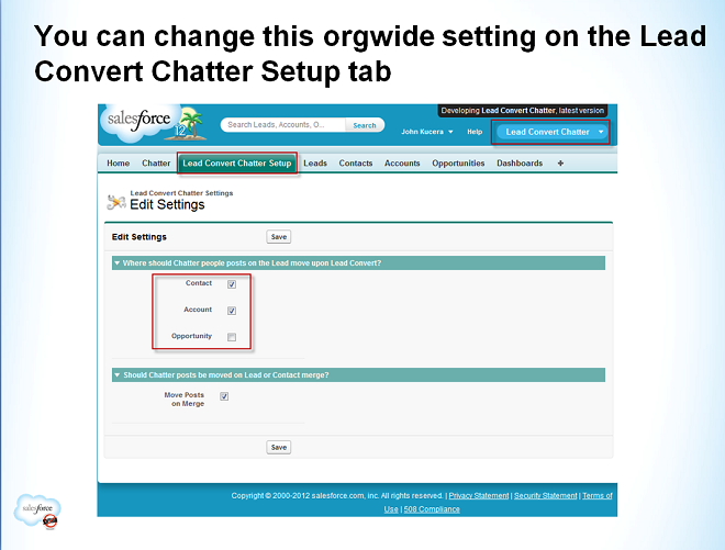 easily change target to accounts opportunities
