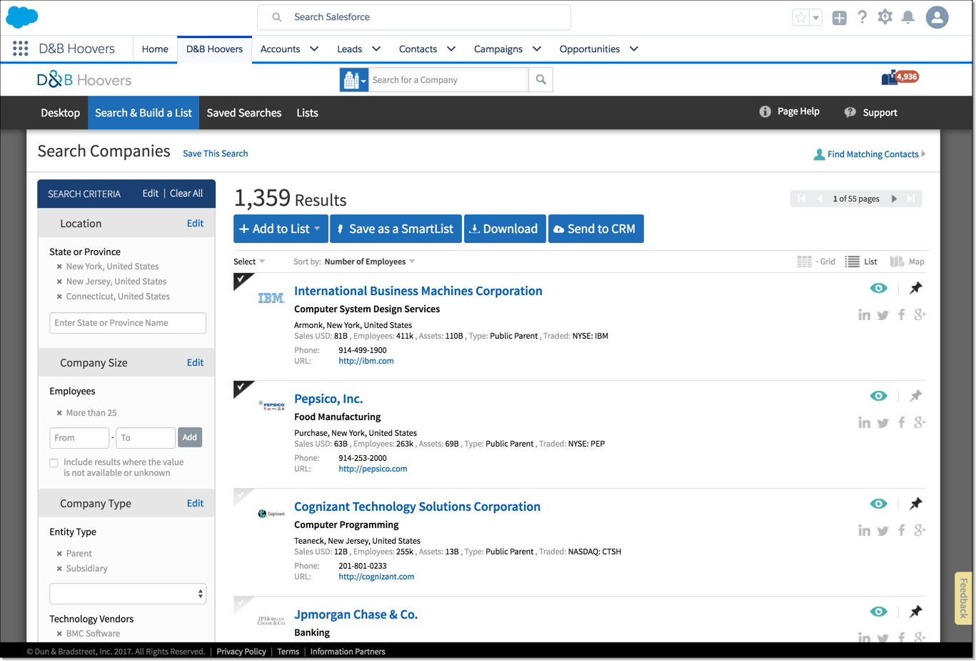 D B Hoovers Dun Bradstreet Appexchange
