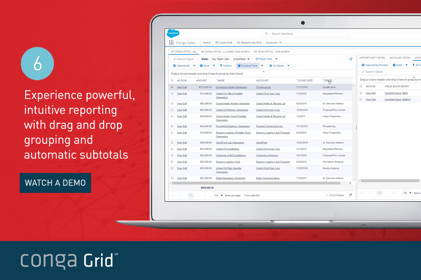 easily group and subtotal your data