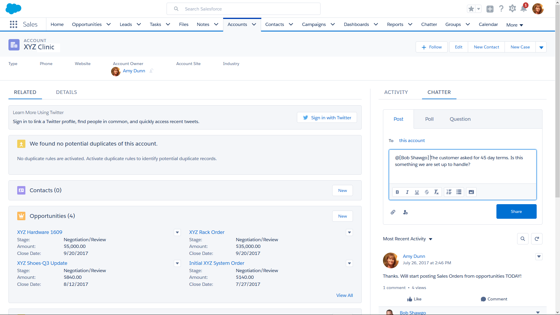 salesforce chatter and intacct collaborate one conversation completely