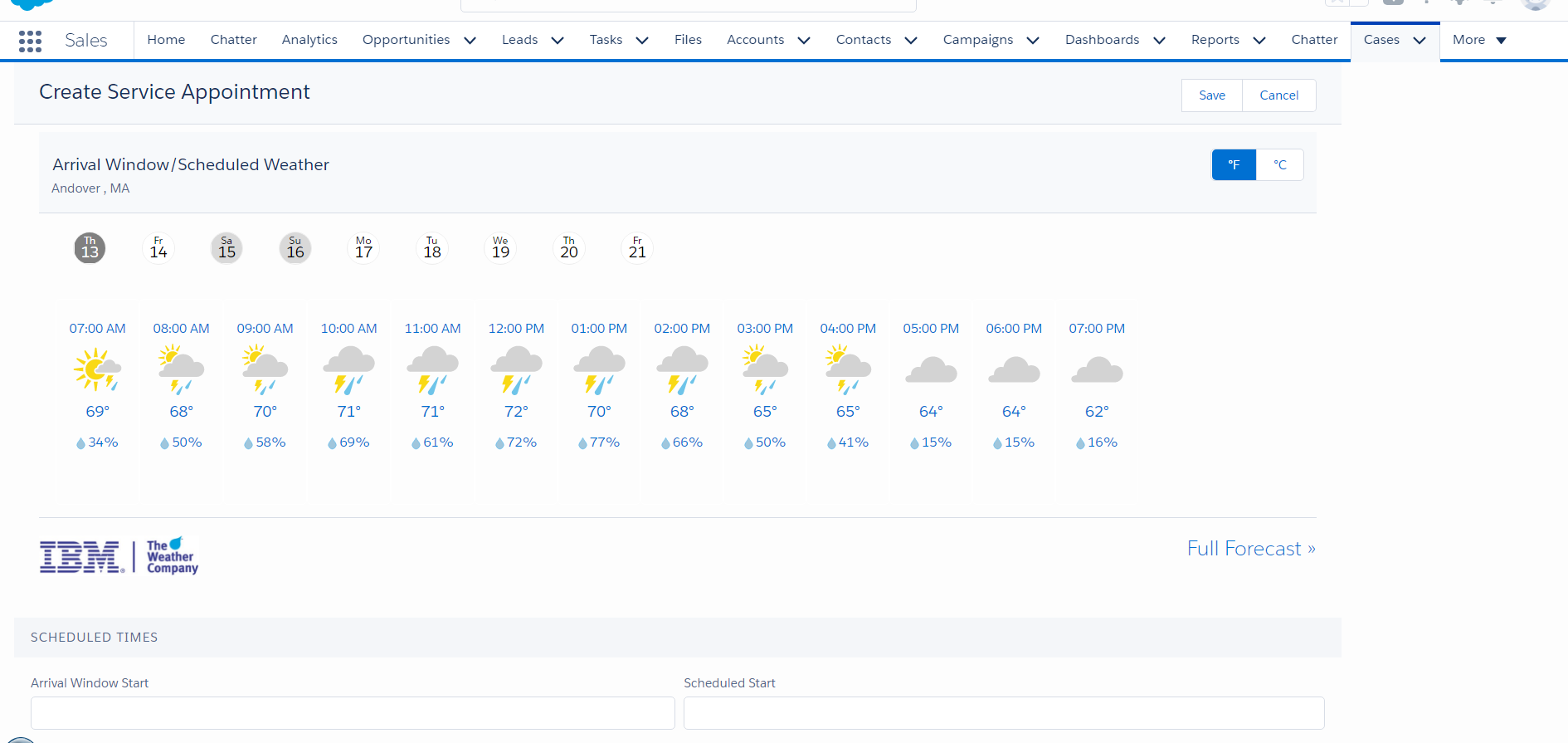 see weather details for the next several days