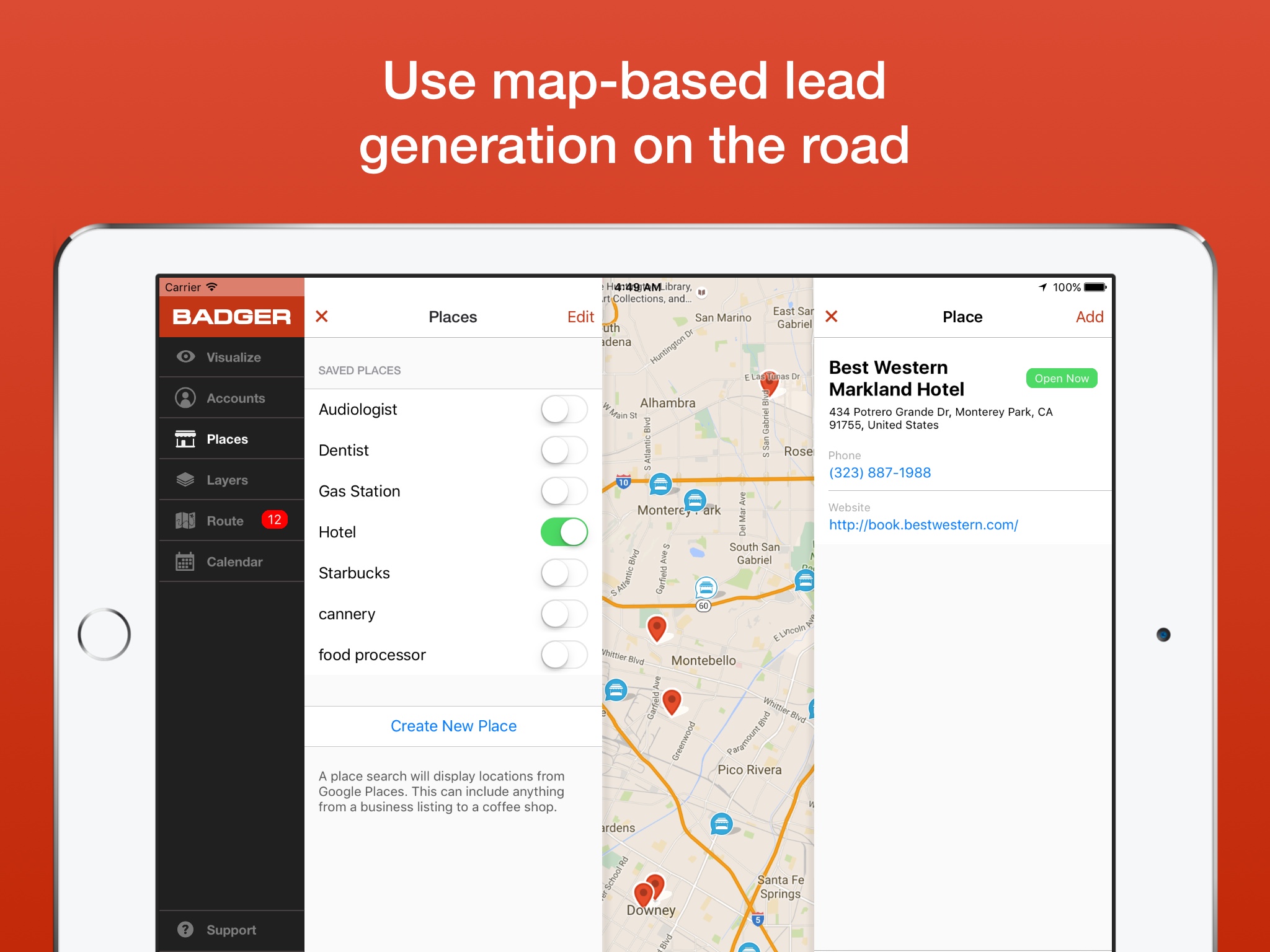 badger maps webapp walkthrough