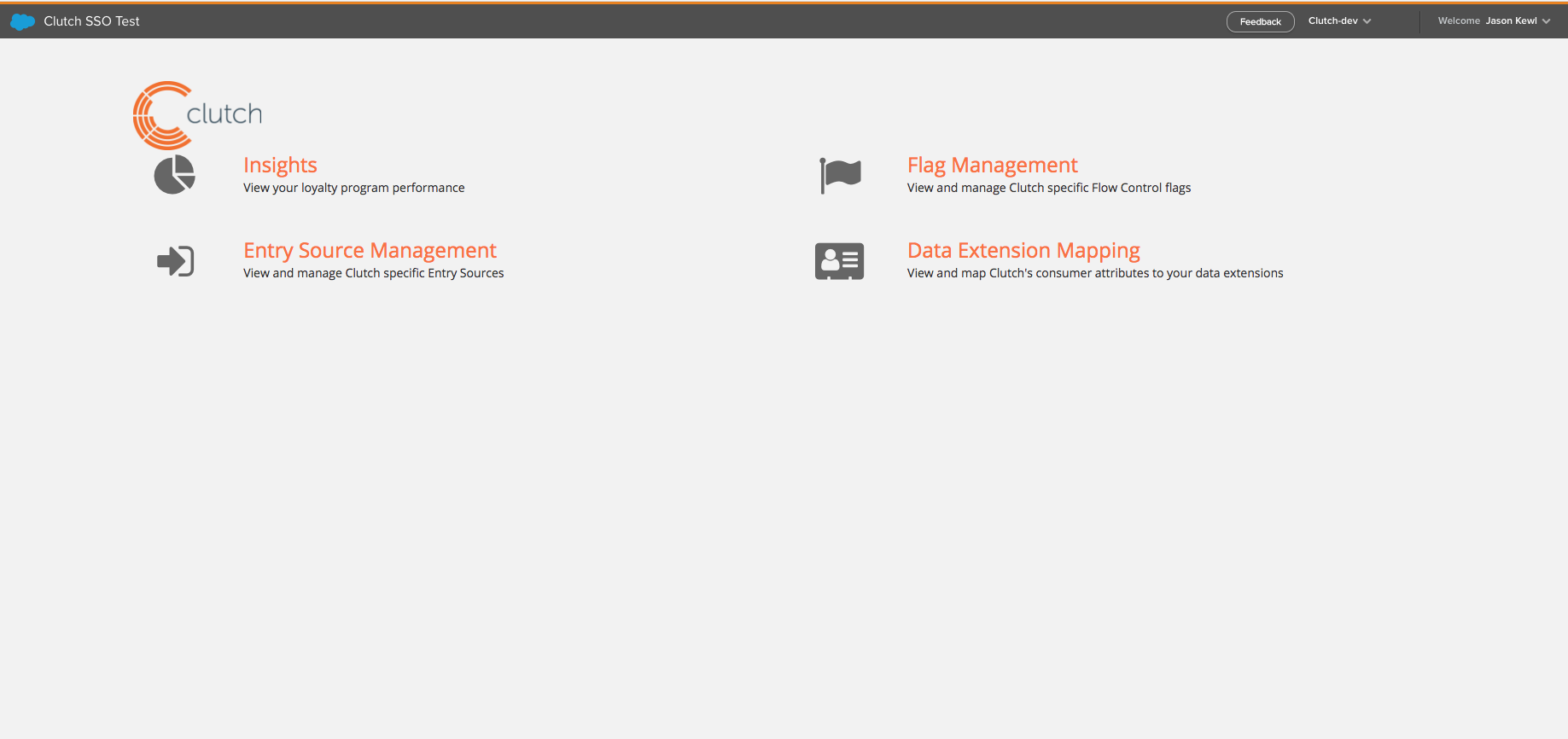 use the clutch portal directly from your marketing cloud account