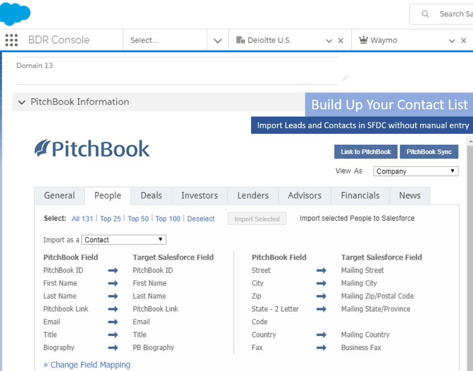 pitchbook plugin for salesforce