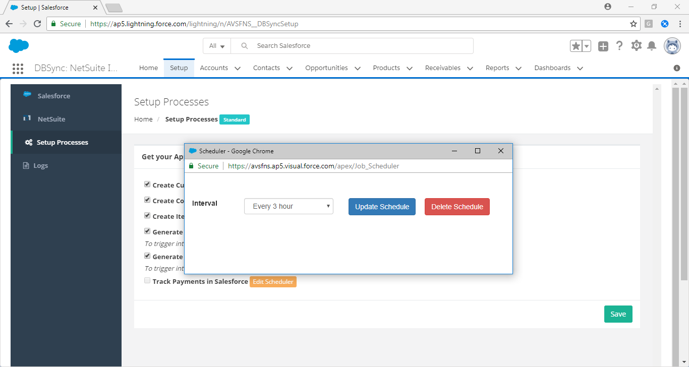 salesforce netsuite using dbsync cloud workflow not a demo