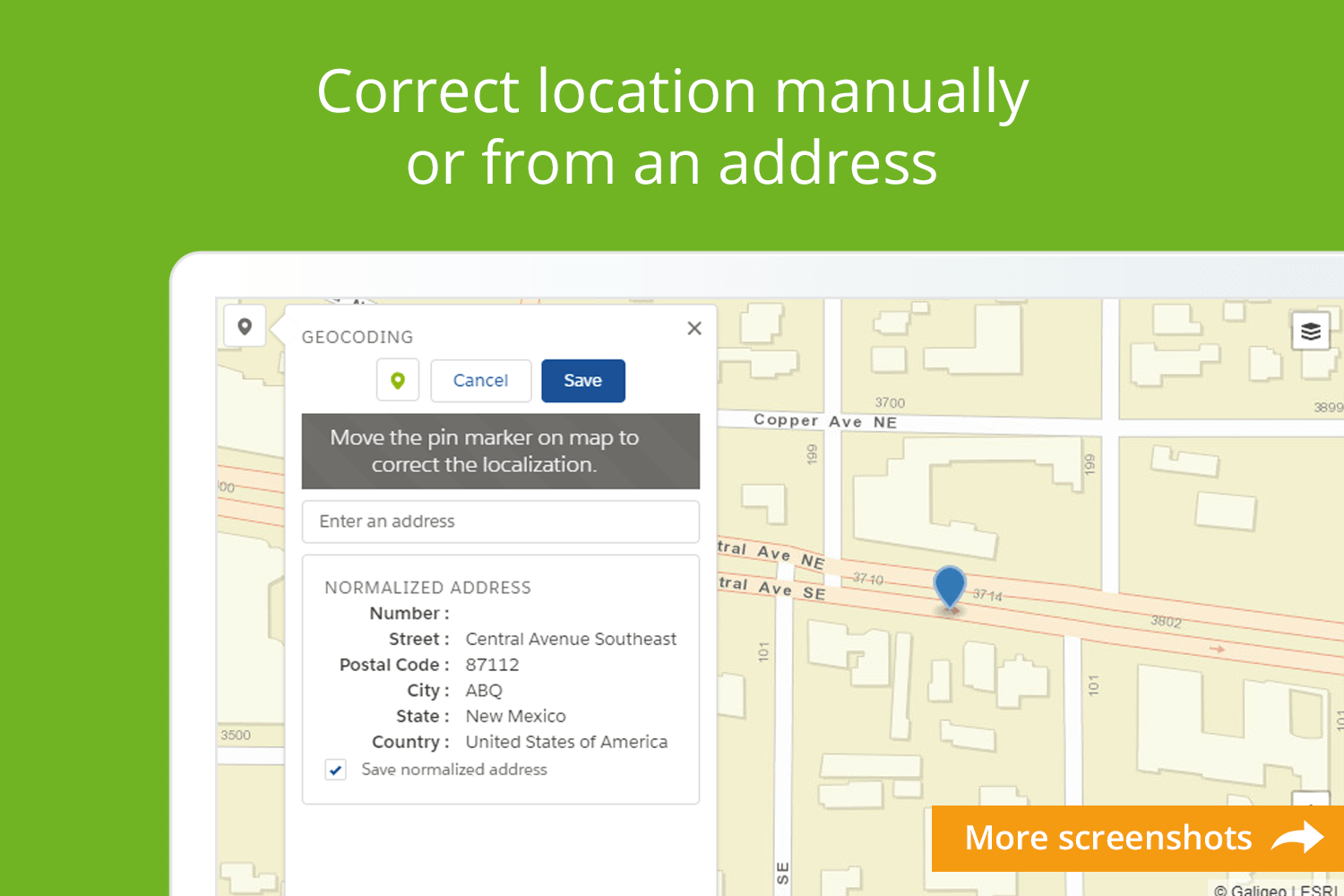 Correct Location Manually Or From An Address 2314
