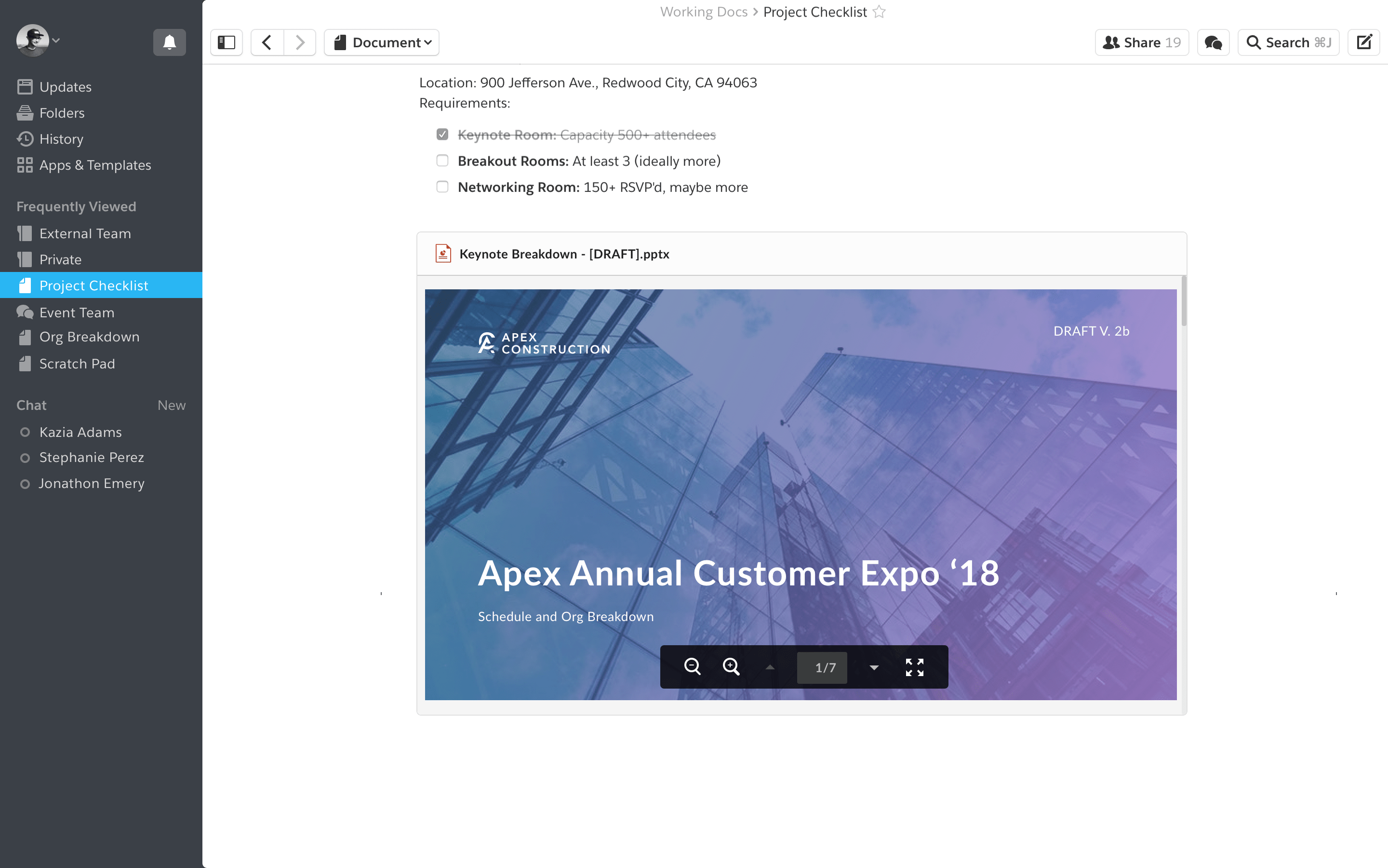 embedded powerpoint file from box