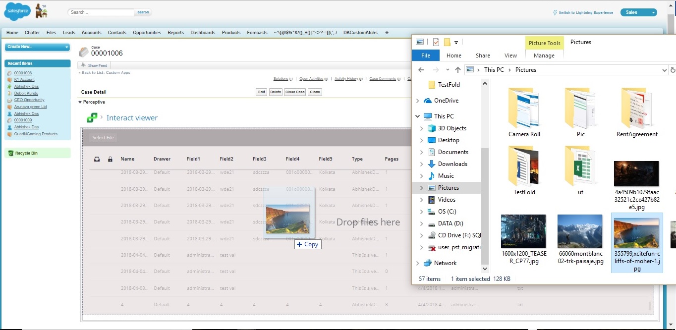 simple drag and drop files into interact and pre configured document ...