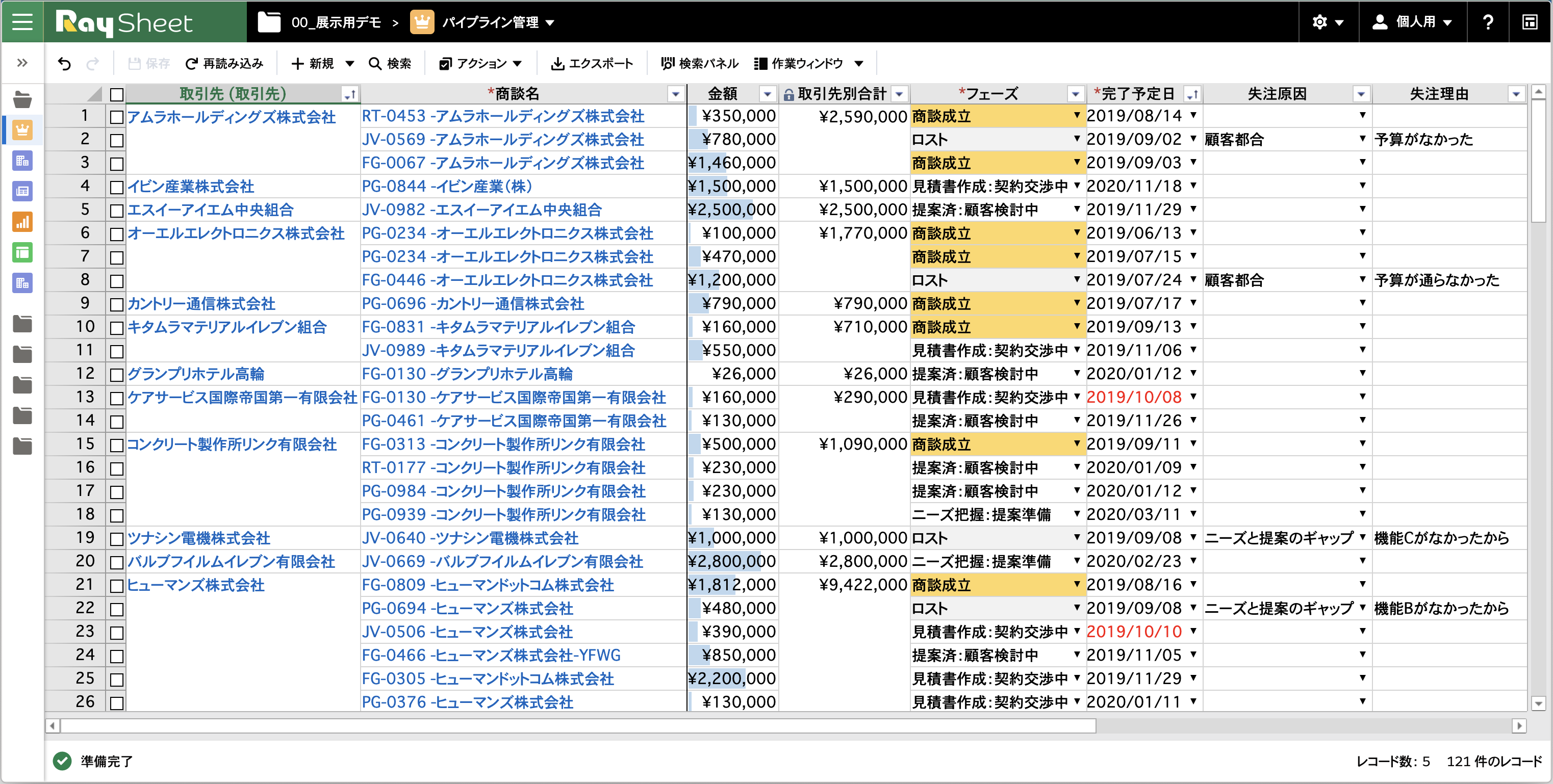 Raysheet Excelのような一覧インターフェースでsalesforceの画面と機能を拡張 グレープシティ株式会社 Appexchange