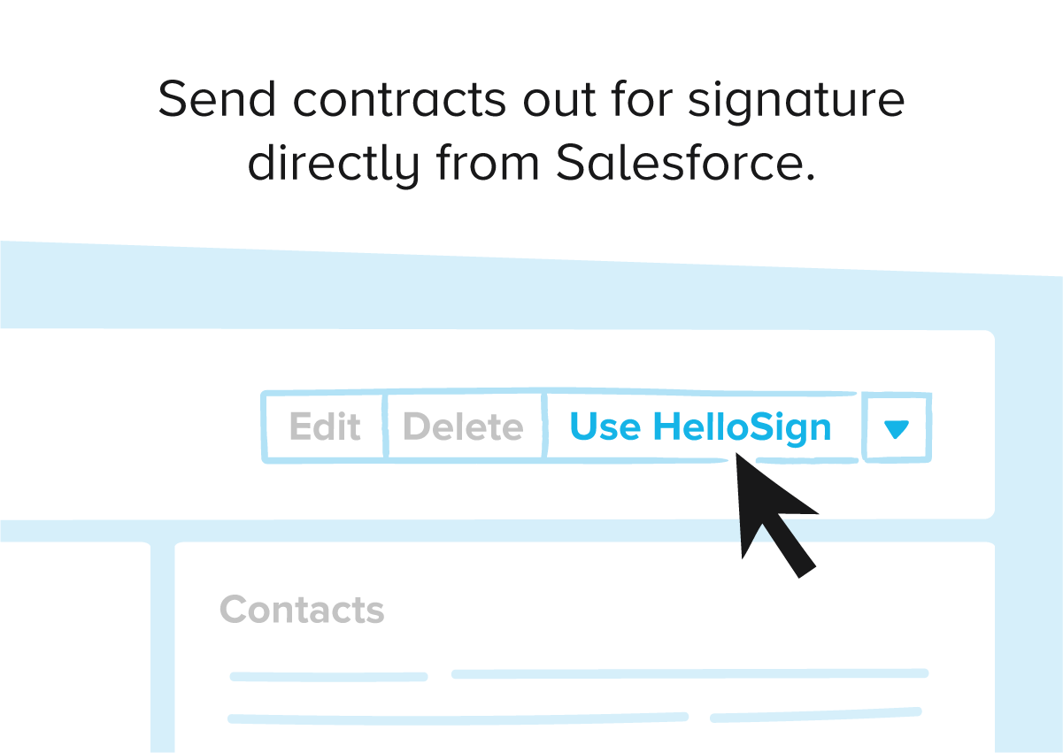 never leave salesforce to send out a document out for signature