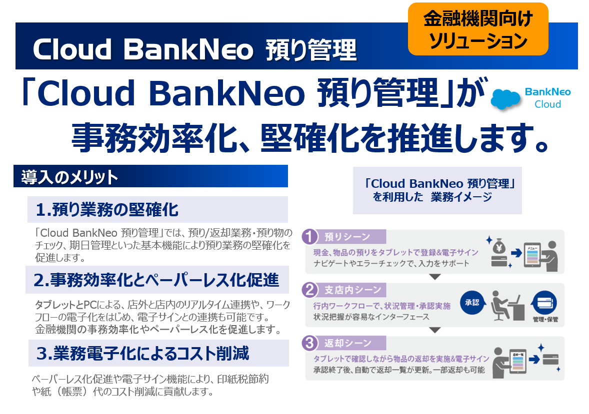 金融機関向け業務ソリューション Cloud Bankneo 預り管理 Japan System Techniques Co Ltd Partner Main Appexchange