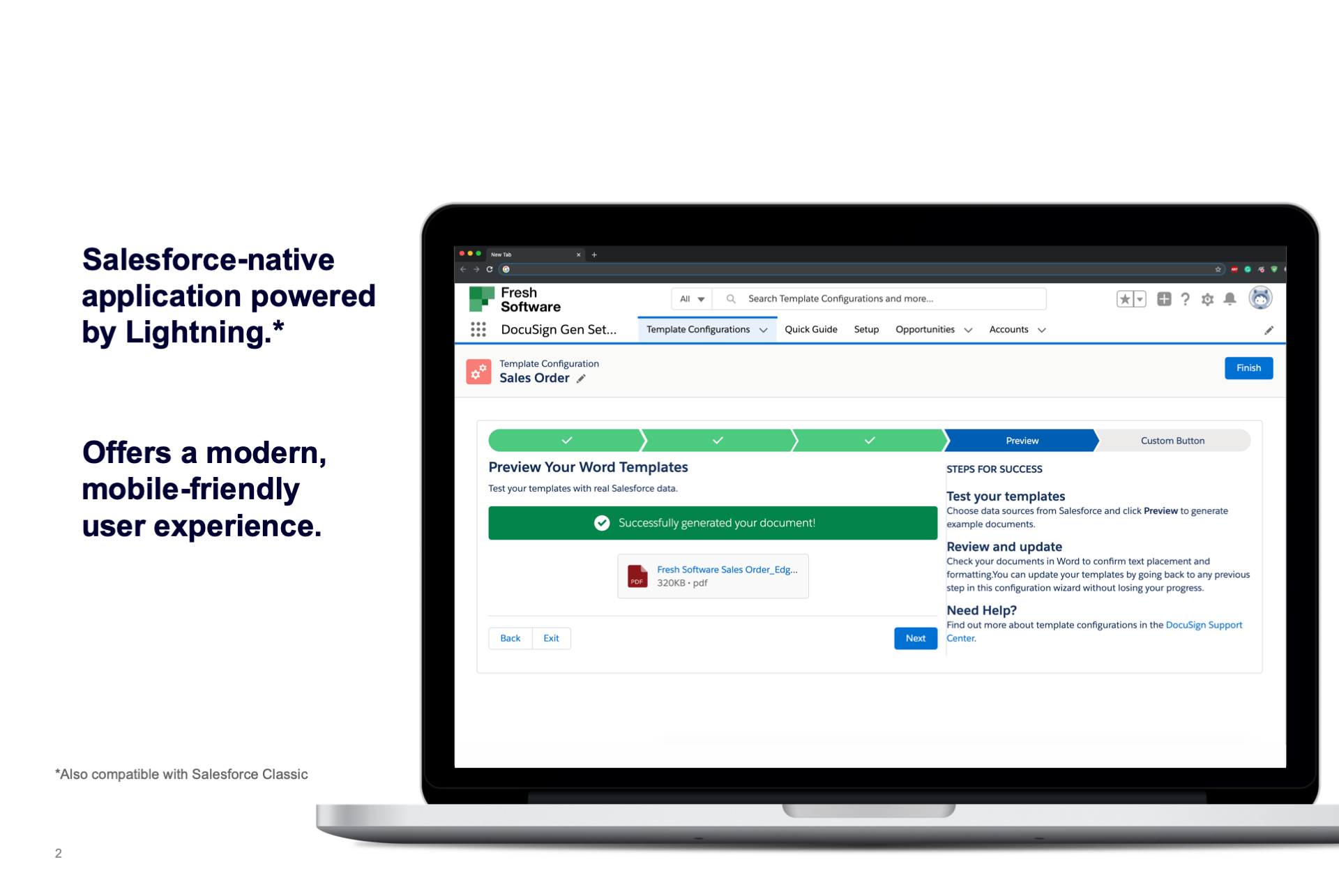 docusign gen for salesforce simplified custom document generation