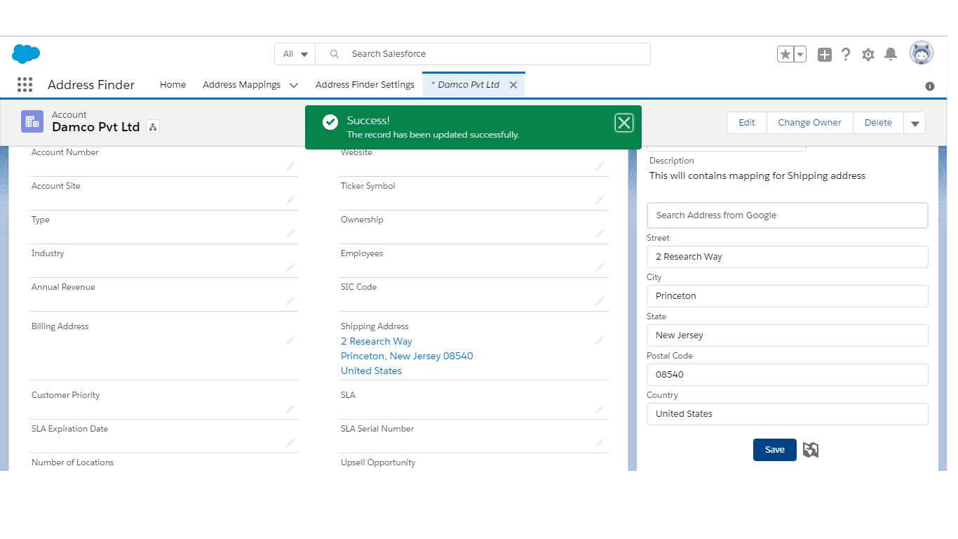 find and update addresses on the fly