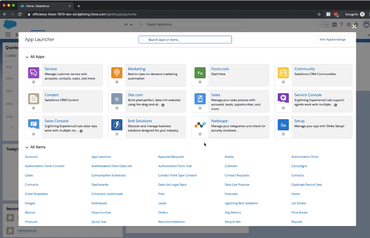 netskope compliance reporting app in launcher