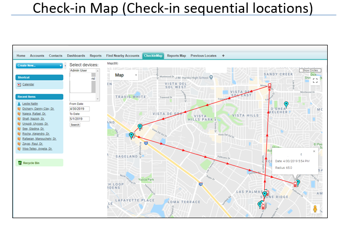 Check In Field Sales Field Service Management With Real Time Location Gps Dashboard Inc Appexchange