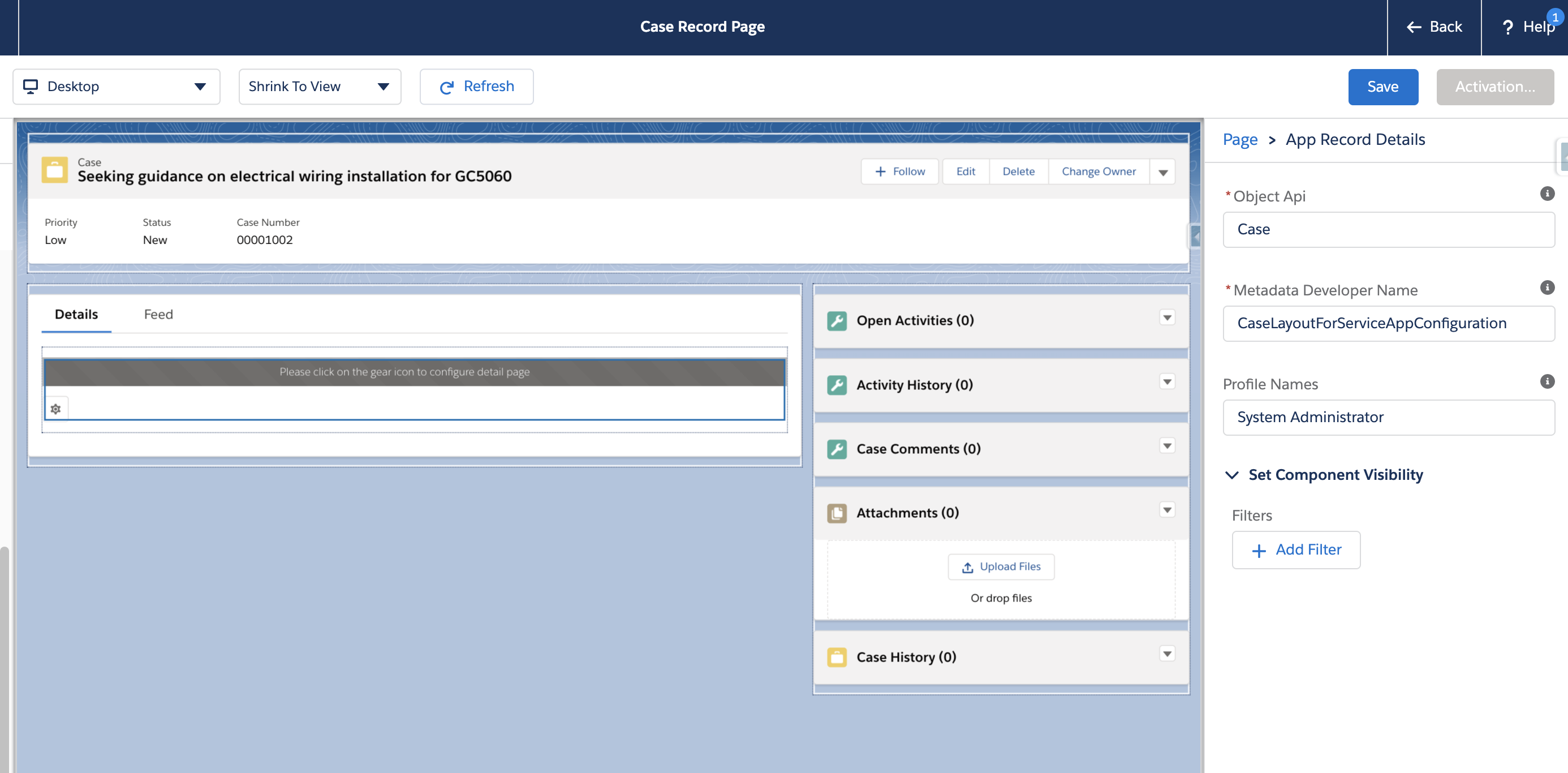 app builder parameters
