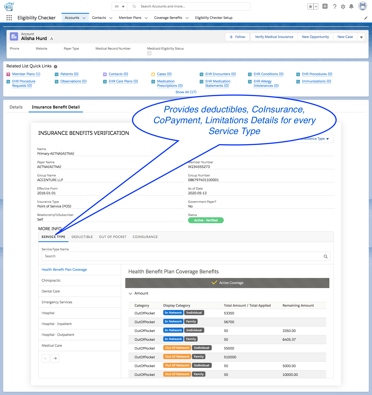 insurance-benefits-detail-card-service-tab-can-be-added-to-account-contact-and-console