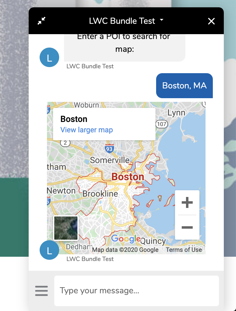 google-map-chat-component