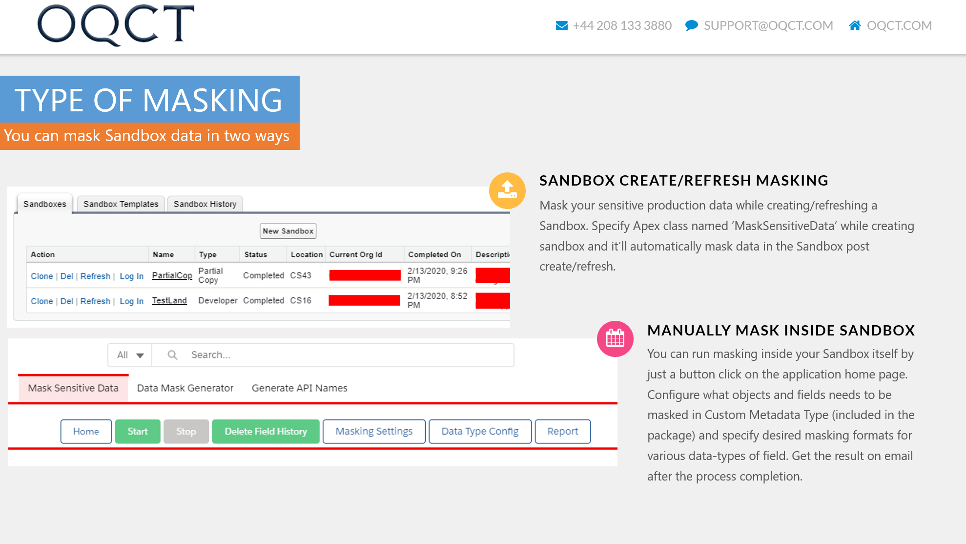 På daglig basis Fysik Afslut Mask Sensitive Data ( Salesforce Sandbox Data Masking Tool & Sandbox  Obscure ) - OQCT - AppExchange