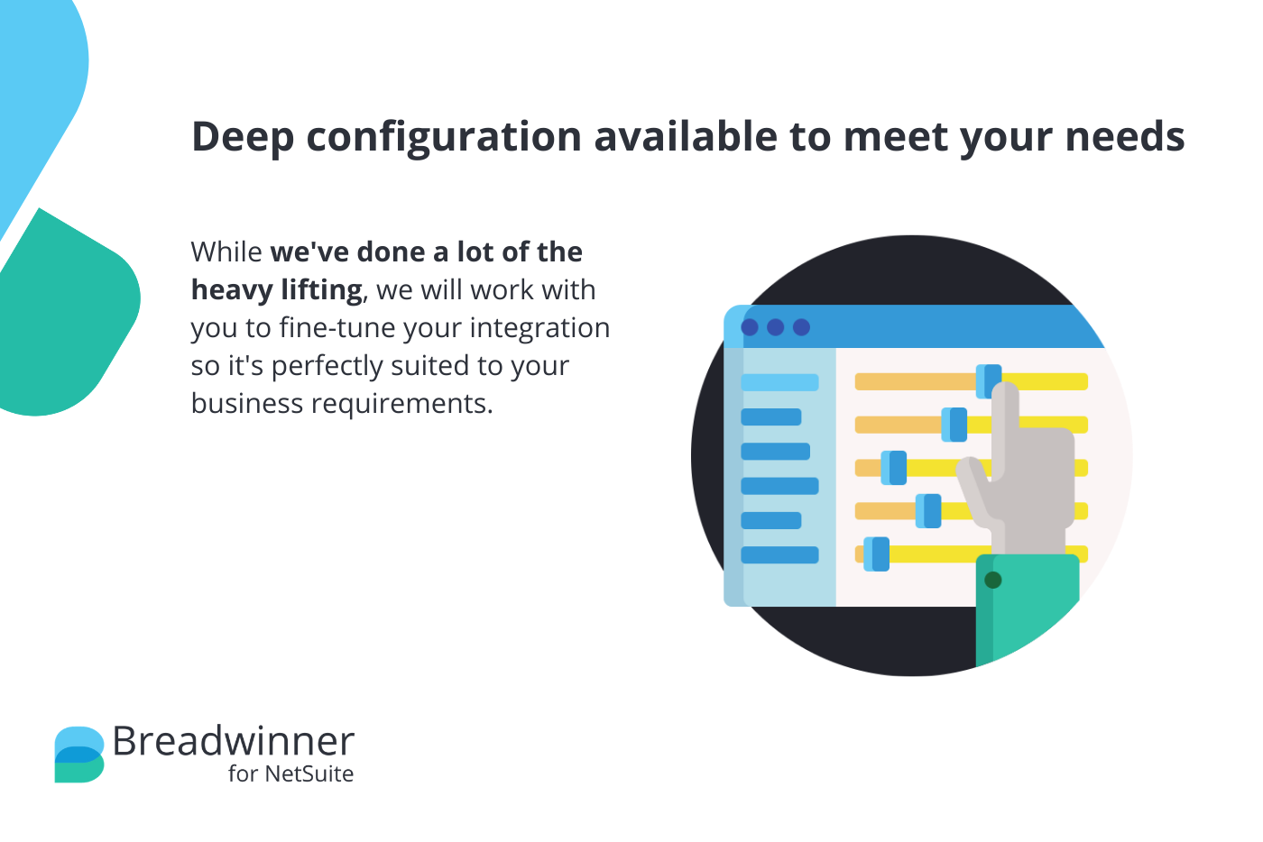 deep configuration to suit your business needs