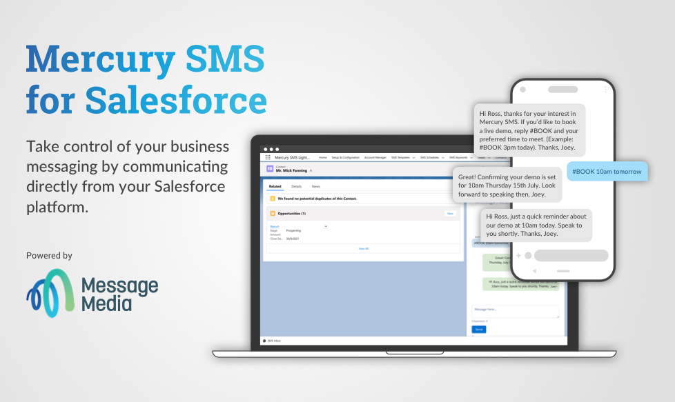 Mercury Sms For Salesforce Send Receive Text Messages Messagemedia Appexchange