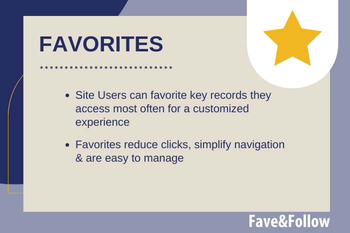 Fave&Follow - Favorites for Experience Cloud Sites
