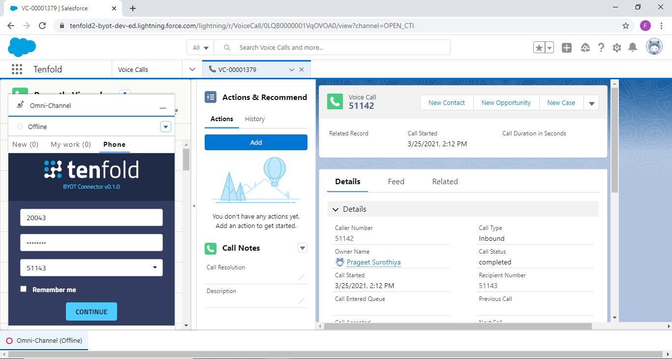 service cloud voice support