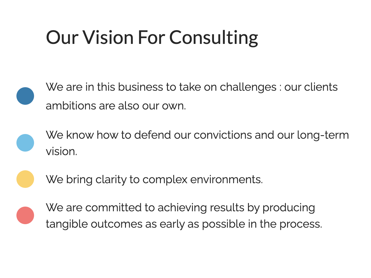 our vision for consulting