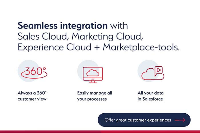 integration with sales experience and marketing cloud marketplace tools