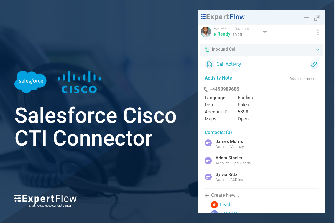 Cisco UCCX/ PCCE/ UCCE telephony connector CTI for SFDC - Expertflow LLC -  AppExchange