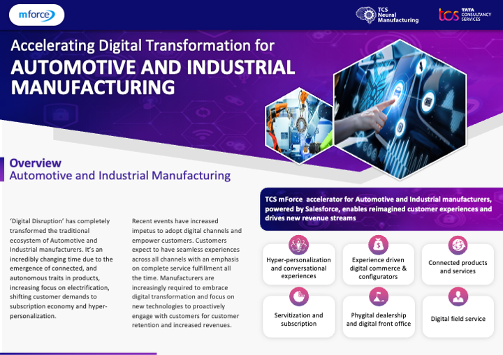 tcs mforce accelerates digital transformation for automotive and ...